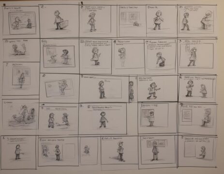 Story board for story telling كيفية وصف القصة وحبكتها من أجل سرد القصص
